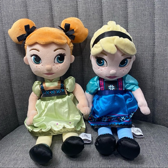 Disney Toys Disney Parks Frozen Anna And Elsa Plush Dolls Poshmark